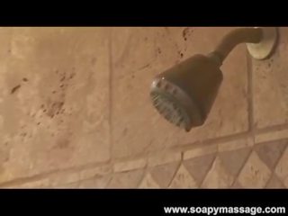 Tall Sexy Blonde Alyssa Branch Gives A Shower Blowjob and 69