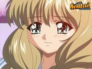 Blondine anime meisje gekregen laid