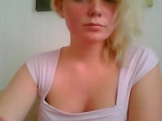 Hot White Teen Blonde Teasing On Webcam