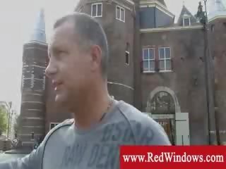 Tourist enjoying a sex tour in Amsterdam