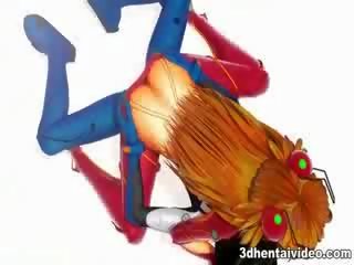 Evangelion karikatura s sexy asuka