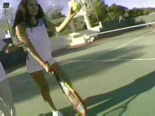 Tennis court turns into fuck court Video